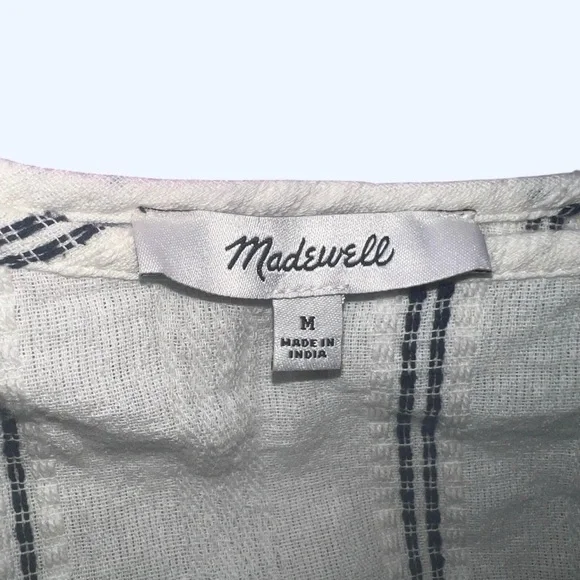 White striped wrap midi coverup Skirt - Picture 7 of 7